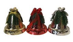 Hometown Holidays 99929 Decorated Bell Ornament, 200 mm H, PVC, Assorted