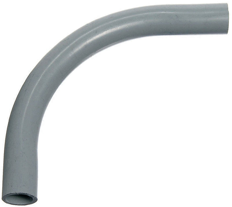 Carlon UB9FL Conduit Elbow, 90 deg Angle, 3 in Plain End, PVC, Gray