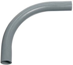 Carlon UB9FL Conduit Elbow, 90 deg Angle, 3 in Plain End, PVC, Gray