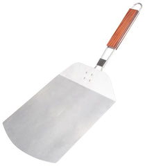 Omaha Pizza Spatula, 9-1/2 in W Blade, 1.0 mm Gauge, Stainless Steel Blade, Stainless Steel, Wood Handle
