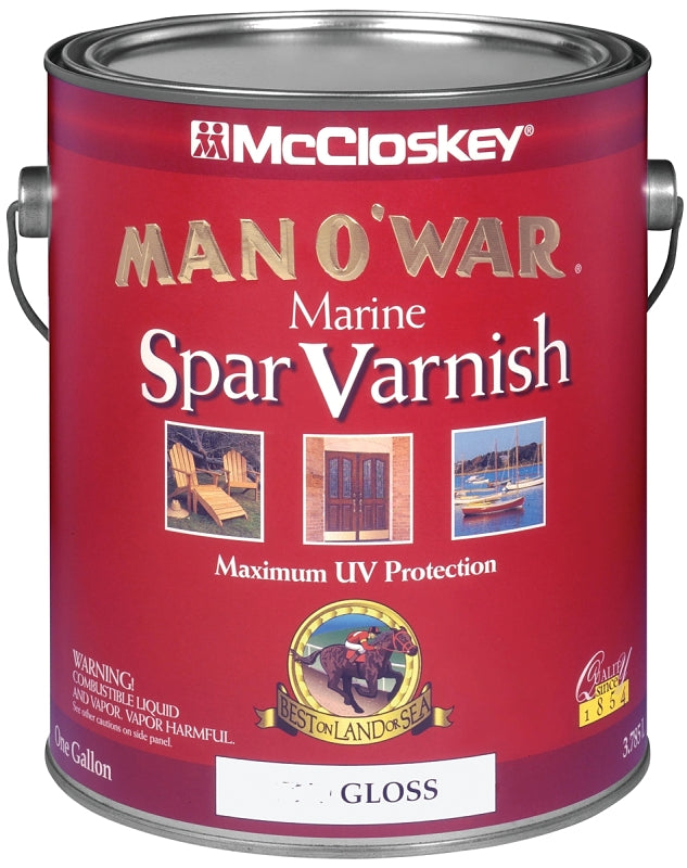 McCloskey Man O' War 080.0006509.007 Marine Spar Varnish, Gloss, Liquid, 1 gal, Pail