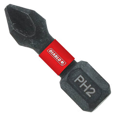 Diablo DPH21P5 Screwdriver Insert Bit, #2 Drive, Phillips Drive, 1 in L
