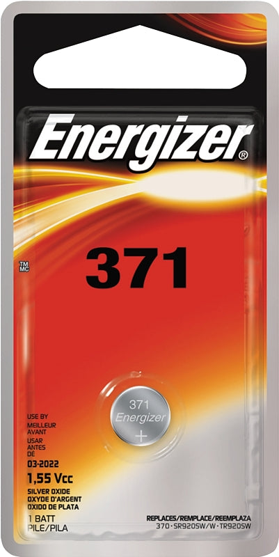 Energizer 371BPZ Coin Cell Battery, 1.5 V Battery, 34 mAh, 371 Battery, Silver Oxide