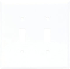 2139W-BOX WHT SWITCH PLATE 2G