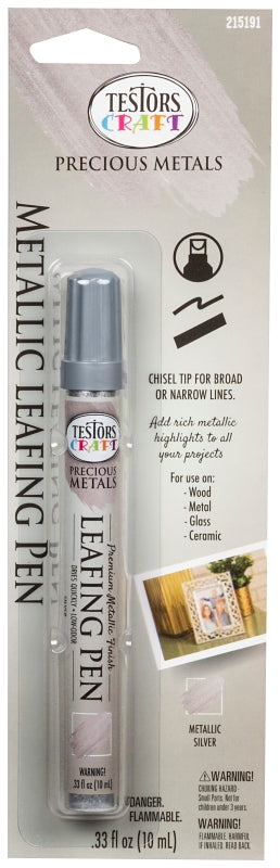 Rust-Oleum 215191 Leafing Pen, Chisel Tip, Silver