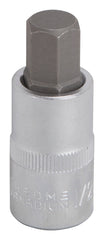 Vulcan Hex Bit Socket, Chrome, 1/2 in, 1/2 Drive, 2-1/2 in OAL