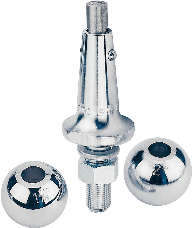 Reese Towpower 74308 Hitch Ball, 1-7/8 in Dia Ball, 1 in Dia Shank, 8000 lb Gross Towing, Steel