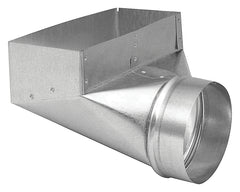Imperial GV0627-C Wall Register Boot, 4 in L, 12 in W, 6 in H, 90 deg Angle, Galvanized
