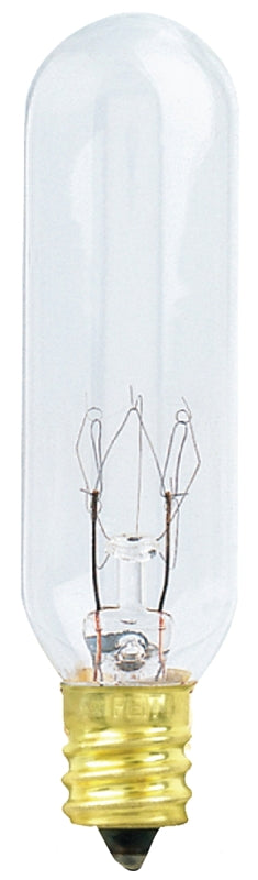 Feit Electric BP15T6-130/CAN Incandescent Bulb, 15 W, T6 Lamp, Candelabra E12 Lamp Base, 2700 K Color Temp