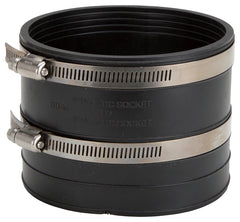 ProSource Coupling, 4 in, Socket, PVC, Black