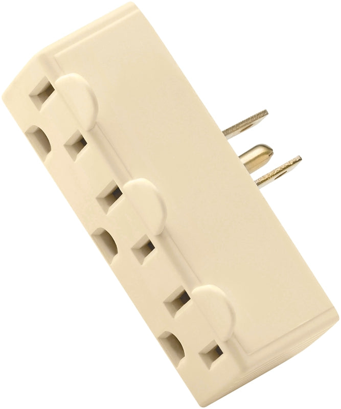 Eaton C1147V-SP-C Plug In Receptacle, 15 A, 125 V, 3-Outlet, NEMA: EEMAC 5-15, Ivory