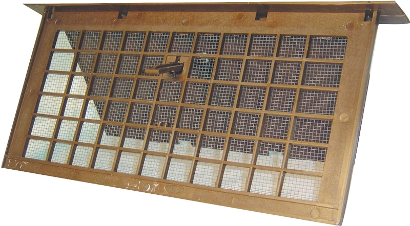 Bestvents PMD-1BROWN Foundation Vent, 72 sq-in Net Free Ventilating Area, Mesh Grill, Polypropylene, Brown