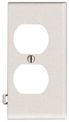 Leviton PSE8-I Receptacle Sectional Wallplate, 1 -Gang, Thermoplastic Nylon, Ivory, Surface Mounting
