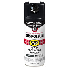 Stops Rust 380397 Rust Preventative Spray Paint, Gloss, Ink Black, 12 oz, Can