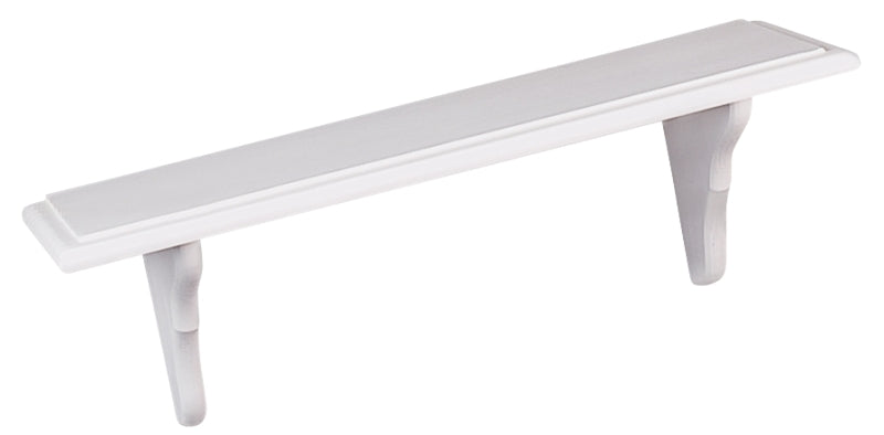 Knape & Vogt 2110 WH 7.5X35 Straight Shelf Kit, 50 lb, 1-Shelf, 35 in L, 7-1/2 in W, Solid Pine