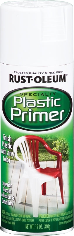 Specialty 209460 Plastic Spray Paint, Plastic Primer White, 12 oz, Can