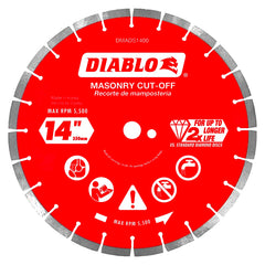 Diablo DMADS1400 Saw Blade, 14 in Dia, Segmented Rim