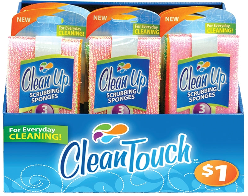 FLP 8820 Scrub Sponge, 4-1/2 in L, 3-1/2 in W, 3/4 in Thick