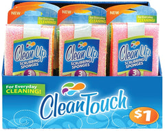 FLP 8820 Scrub Sponge, 4-1/2 in L, 3-1/2 in W, 3/4 in Thick