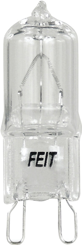 Feit Electric BPQ35/G9/CAN Halogen Bulb, 35 W, G9 Lamp Base, JCD T4 Lamp, 3000 K Color Temp, 2000 hr Average Life