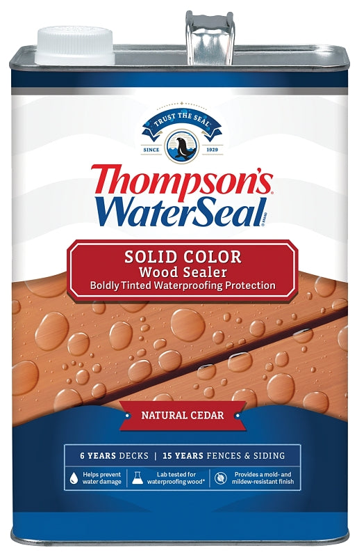 Thompson's WaterSeal TH.093601-16 Waterproofing Stain, Natural Cedar, 1 gal