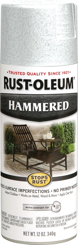 Stops Rust 248072 Rust Preventative Spray Paint, Hammered, White, 12 oz, Can
