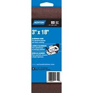 Norton Metalite Series 48450 Sanding Belt, 3 in W, 18 in L, 80 Grit, Medium, Aluminum Oxide Abrasive