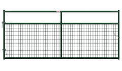 Behlen Country 40132102 Wire-Filled Gate, 120 in W Gate, 50 in H Gate, 6 ga Mesh Wire, 2 x 4 in Mesh, Green