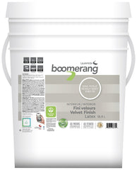 boomerang 5183 Series 5183-70L34 Interior Paint, Velvet Sheen, Pearly Gray, 18.9 L, Pail, 40 sq-m Coverage Area