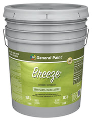 General Paint Breeze 71-010-20 Exterior Paint, Semi-Gloss, White, 5 gal Pail