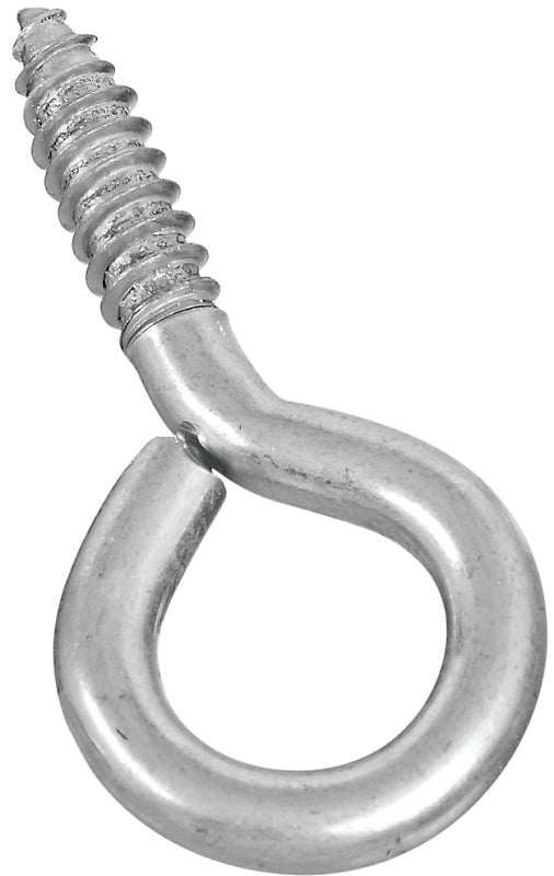 National Hardware N220-426 Screw Eye, 1-1/4 in L Thread, 2.88 in OAL, 150 lb Working Load, Steel, Zinc