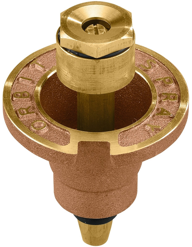 Orbit 54070 Sprinkler Head with Nozzle, 1/2 in Connection, FNPT, 12 ft, Brass