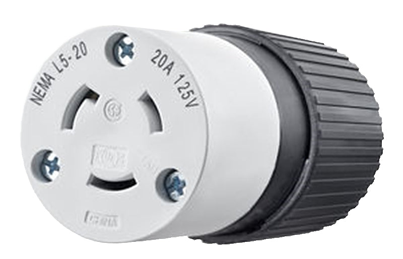 70520NCC CONN L5-20R B/W 125V