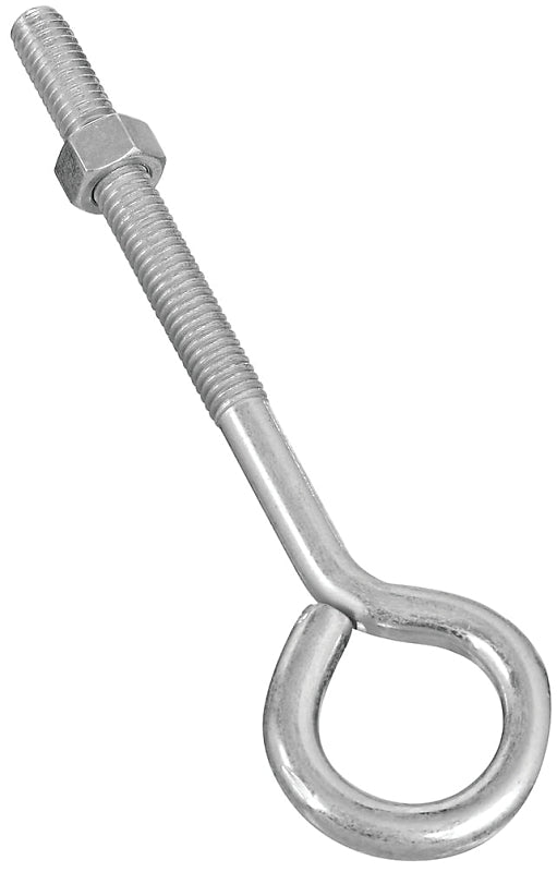 National Hardware N221-283 Eye Bolt, 3/8-16 Thread, 3 in L Thread, 1 in ID Dia Eye, 4.35 in L Shank, 160 lb Working Load