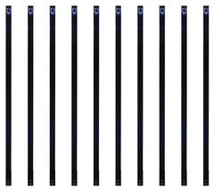 BALUSTER RECT STEEL BLK 32X1IN