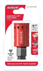 Diablo DHS1125DG Diamond Grit Hole Saw, 1-1/8 in Dia