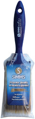 Simms 1400-50 Paint Brush, 2 in W, Flat Brush, 2-1/2 in L Bristle, Nylon/Polyester Bristle