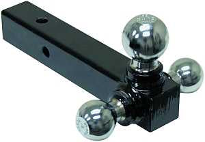 Reese Towpower 21514 Ball Mount Bar, 1-7/8, 2, 2-5/16 in Dia Hitch Ball, Steel, Chrome