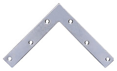 ProSource FC-Z06-01 Corner Brace, 6 in L, 6 in W, 2 mm Thick, Steel, Silver, Zinc