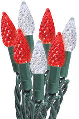 Sylvania String Lights, LED, C6, Candy Cane, 50 Ct