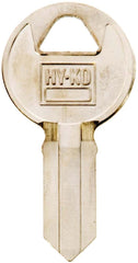 Hy-Ko 11010IL1 Key Blank, Brass, Nickel, For: Illinois Cabinet, House Locks and Padlocks