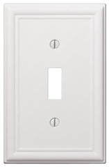 Amerelle 149TW Wallplate, 4-7/8 in L, 3-1/8 in W, 1 -Gang, Steel, White