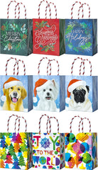 Santas Forest 69830 Small Gift Bag with Handle, 4-1/2 in W, 5-1/2 in H, Paper, Festive