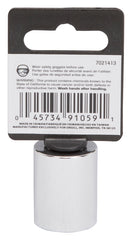Vulcan MT6499933 Drive Socket, 18 mm Socket, 3/8 in Drive, 6-Point, Chrome Vanadium Steel, Chrome