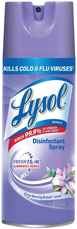 Lysol 1920080833 Disinfectant Cleaner, 12.5 oz, Gas, Early Morning Breeze, Clear