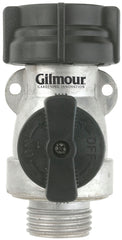 Gilmour Mfg 801074-1001 Single Shut-Off Valve, 3/4 in, Female x Male, 60 psi Pressure, Aluminum Body