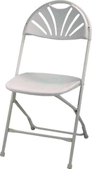 Simple Spaces CHR-017-1 Folding Chair, 15-5/8 in OAW, 21 in OAD, Steel Frame, White