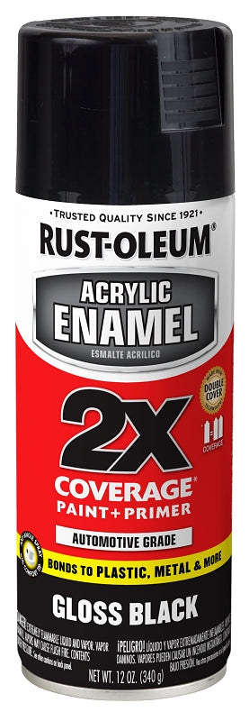 Rust-Oleum Automotive 271903 Automotive Spray Paint, Gloss, Black, 12 oz, Can