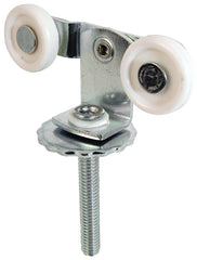 Prime-Line N 6529 Roller Assembly, 1 in Dia Roller, 1/4 in W Roller, Nylon/Steel, Silver, 2-Roller, 60 lb