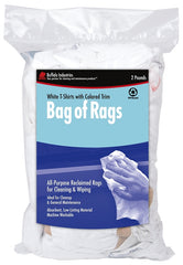 RAGS T-SHIRT W/TRIM WHITE 2LB